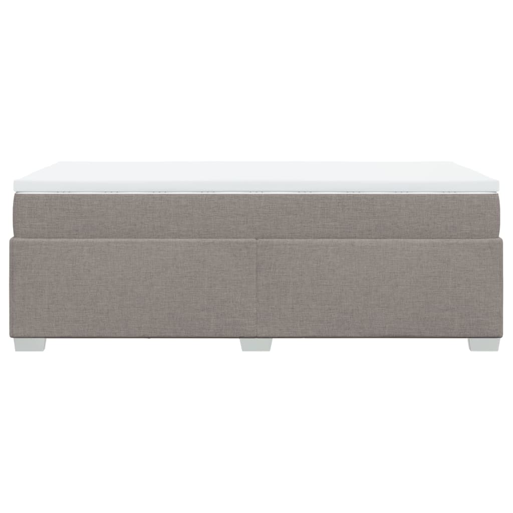 Κρεβάτι Boxspring με Στρώμα Taupe 80x200 εκ. Υφασμάτινο - Pakobazaar