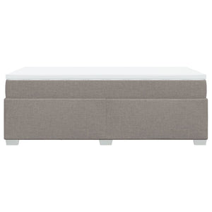 Κρεβάτι Boxspring με Στρώμα Taupe 80x200 εκ. Υφασμάτινο - Pakobazaar