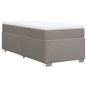 Κρεβάτι Boxspring με Στρώμα Taupe 80x200 εκ. Υφασμάτινο - Pakobazaar