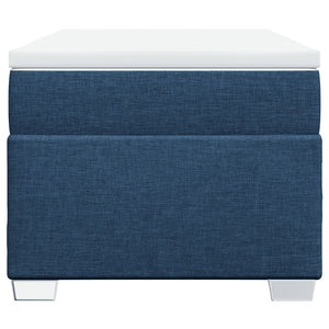 Κρεβάτι Boxspring με Στρώμα Μπλε 80x200 εκ. Υφασμάτινο