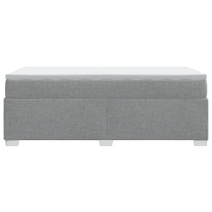 Κρεβάτι Boxspring με Στρώμα Ανοιχτό Γκρι 90x190 εκ. Υφασμάτινο - Pakobazaar