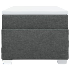 Κρεβάτι Boxspring με Στρώμα Σκούρο Γκρι 90x190 εκ. Υφασμάτινο - Pakobazaar