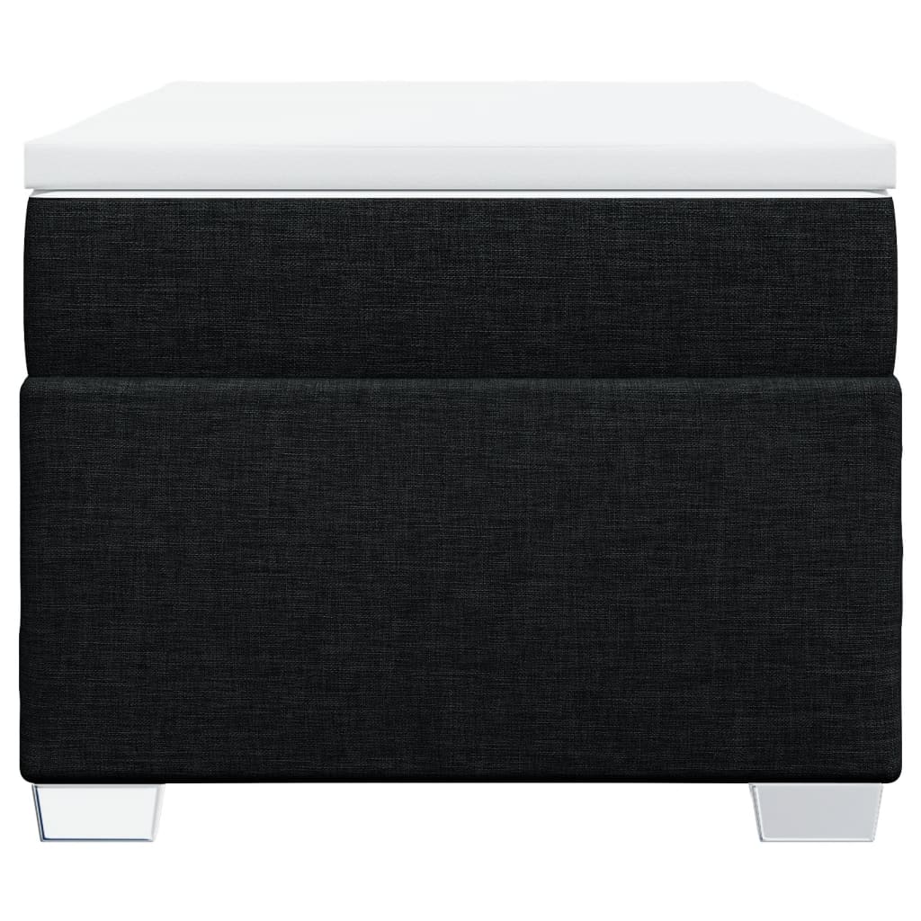Κρεβάτι Boxspring με Στρώμα Μαύρο 90x190 εκ.Υφασμάτινο - Pakobazaar