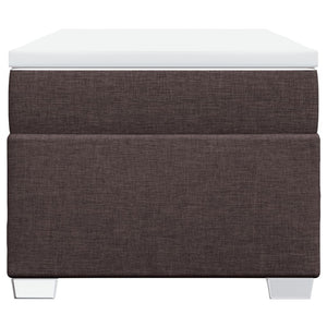 Κρεβάτι Boxspring με Στρώμα Σκούρο Καφέ 90x190 εκ. Υφασμάτινο