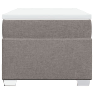Κρεβάτι Boxspring με Στρώμα Taupe 90x190 εκ.Υφασμάτινο
