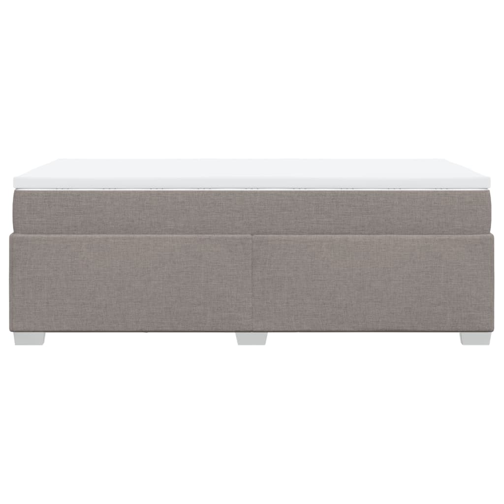 Κρεβάτι Boxspring με Στρώμα Taupe 90x190 εκ.Υφασμάτινο