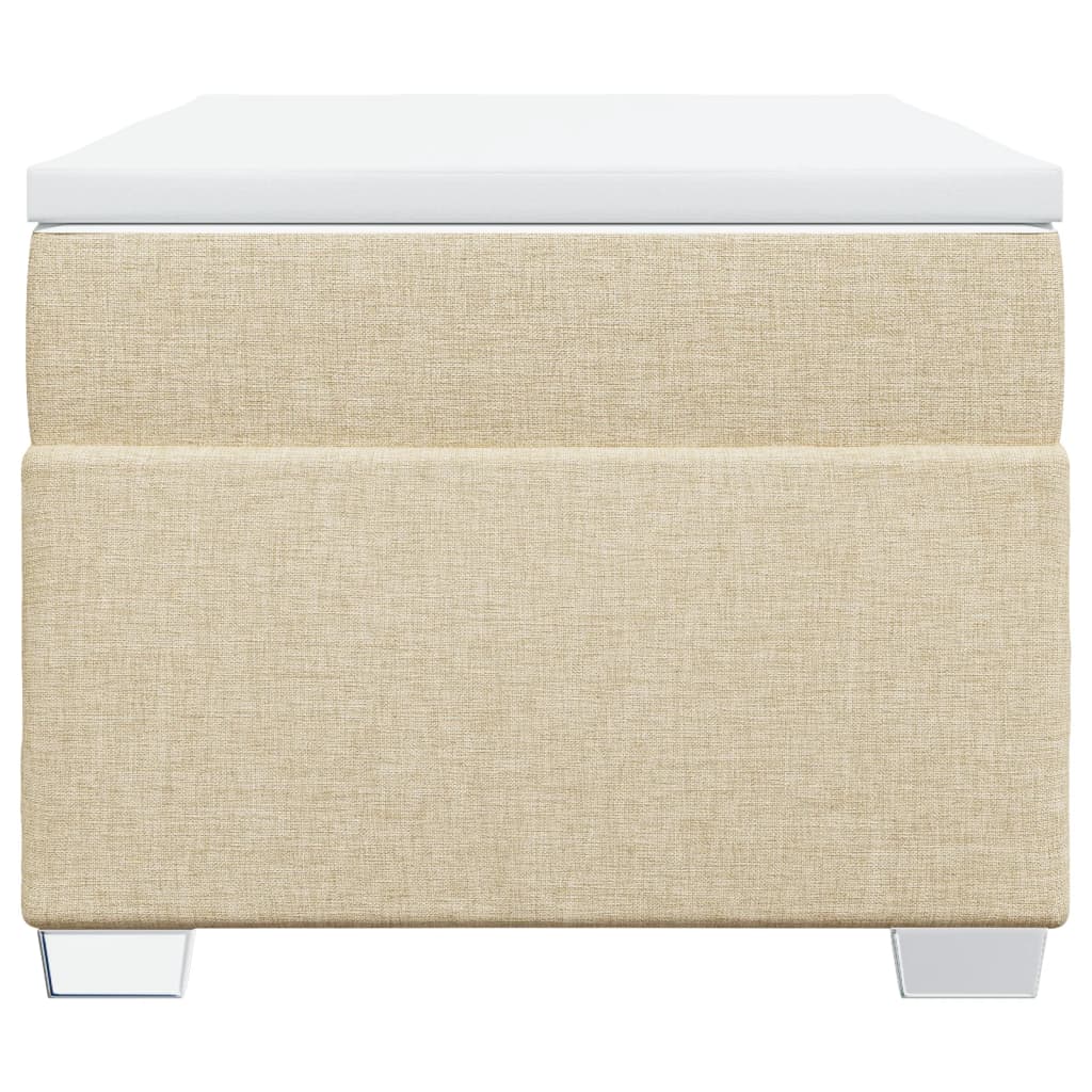 Κρεβάτι Boxspring με Στρώμα Κρεμ 90x190 εκ.Υφασμάτινο