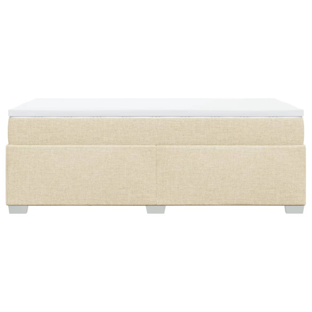 Κρεβάτι Boxspring με Στρώμα Κρεμ 90x190 εκ.Υφασμάτινο