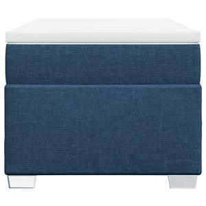 Κρεβάτι Boxspring με Στρώμα Μπλε 90x190 εκ.Υφασμάτινο