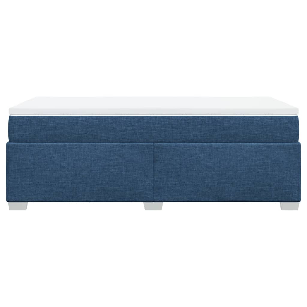 Κρεβάτι Boxspring με Στρώμα Μπλε 90x190 εκ.Υφασμάτινο