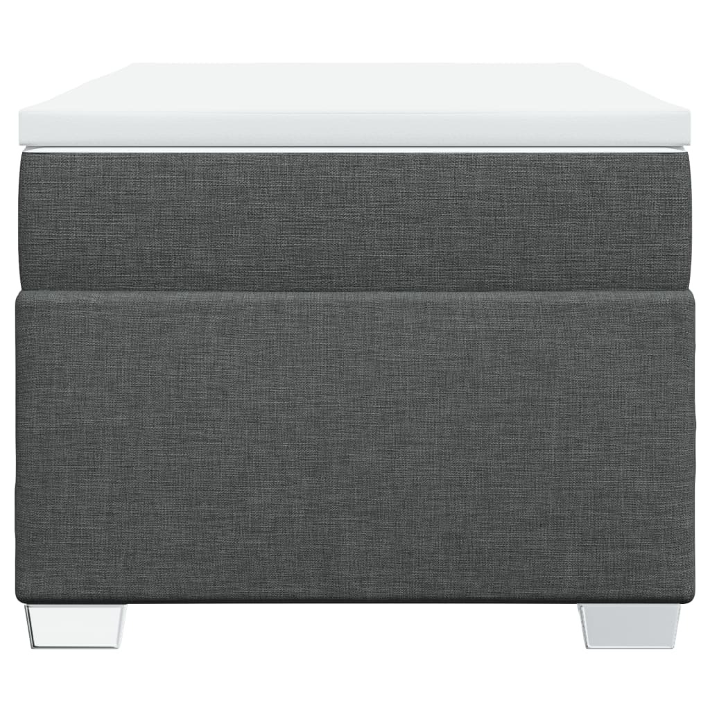 Κρεβάτι Boxspring με Στρώμα Σκούρο Γκρι 90x200 εκ. Υφασμάτινο - Pakobazaar