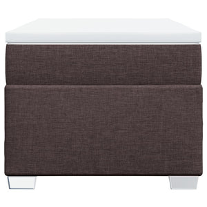 Κρεβάτι Boxspring με Στρώμα Σκούρο Καφέ 90x200 εκ. Υφασμάτινο
