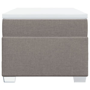 Κρεβάτι Boxspring με Στρώμα Taupe 90x200 εκ. Υφασμάτινο - Pakobazaar