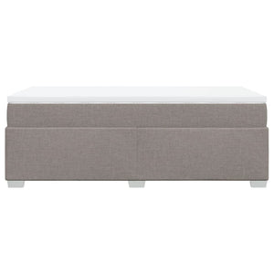 Κρεβάτι Boxspring με Στρώμα Taupe 90x200 εκ. Υφασμάτινο - Pakobazaar