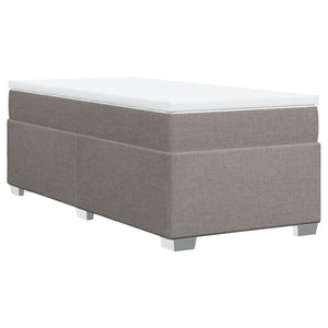 Κρεβάτι Boxspring με Στρώμα Taupe 90x200 εκ. Υφασμάτινο - Pakobazaar