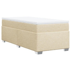Κρεβάτι Boxspring με Στρώμα Κρεμ 90x200 εκ.Υφασμάτινο