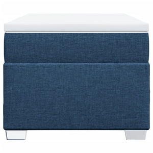 Κρεβάτι Boxspring με Στρώμα Μπλε 90x200 εκ.Υφασμάτινο