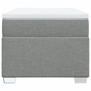 Κρεβάτι Boxspring με Στρώμα Ανοιχτό Γκρι 100x200 εκ. Υφασμάτινο
