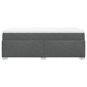 Κρεβάτι Boxspring με Στρώμα Σκούρο Γκρι 100x200 εκ. Υφασμάτινο