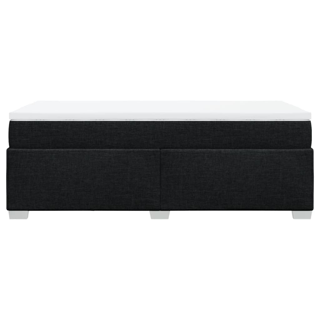 Κρεβάτι Boxspring με Στρώμα Μαύρο 100 x 200 εκ. Υφασμάτινο - Pakobazaar