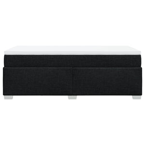 Κρεβάτι Boxspring με Στρώμα Μαύρο 100 x 200 εκ. Υφασμάτινο - Pakobazaar