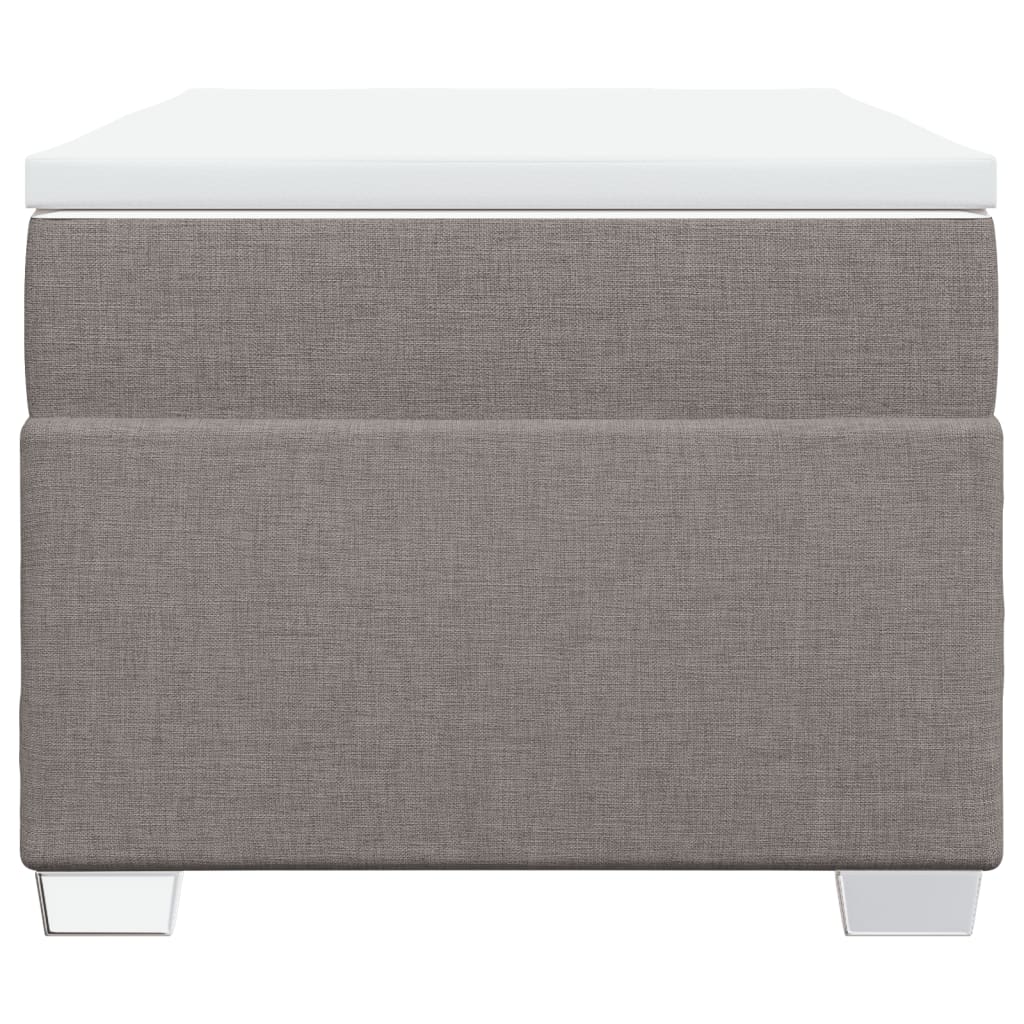 Κρεβάτι Boxspring με Στρώμα Taupe 100 x 200 εκ. Υφασμάτινο