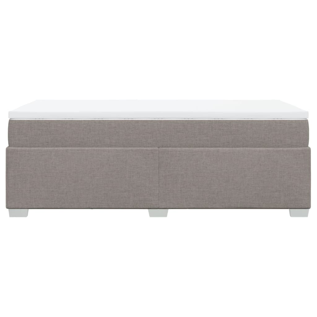 Κρεβάτι Boxspring με Στρώμα Taupe 100 x 200 εκ. Υφασμάτινο