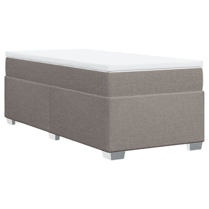 Κρεβάτι Boxspring με Στρώμα Taupe 100 x 200 εκ. Υφασμάτινο