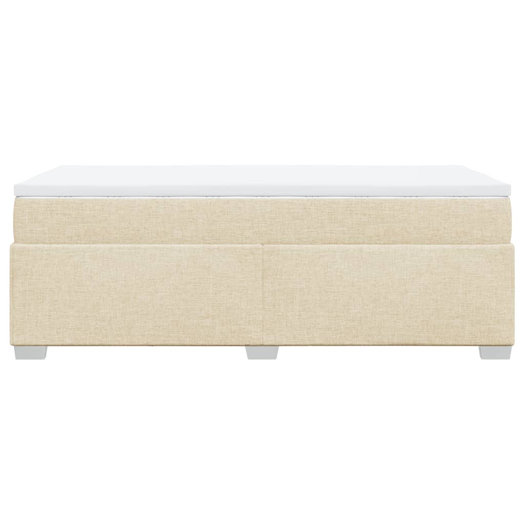 Κρεβάτι Boxspring με Στρώμα Κρεμ 100 x 200 εκ. Υφασμάτινο