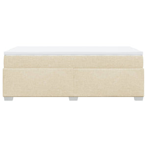 Κρεβάτι Boxspring με Στρώμα Κρεμ 100 x 200 εκ. Υφασμάτινο
