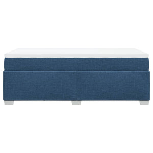 Κρεβάτι Boxspring με Στρώμα Μπλε 100 x 200 εκ. Υφασμάτινο