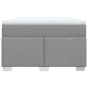 Κρεβάτι Boxspring με Στρώμα Ανοιχτό Γκρι 120x190 εκ. Υφασμάτινο