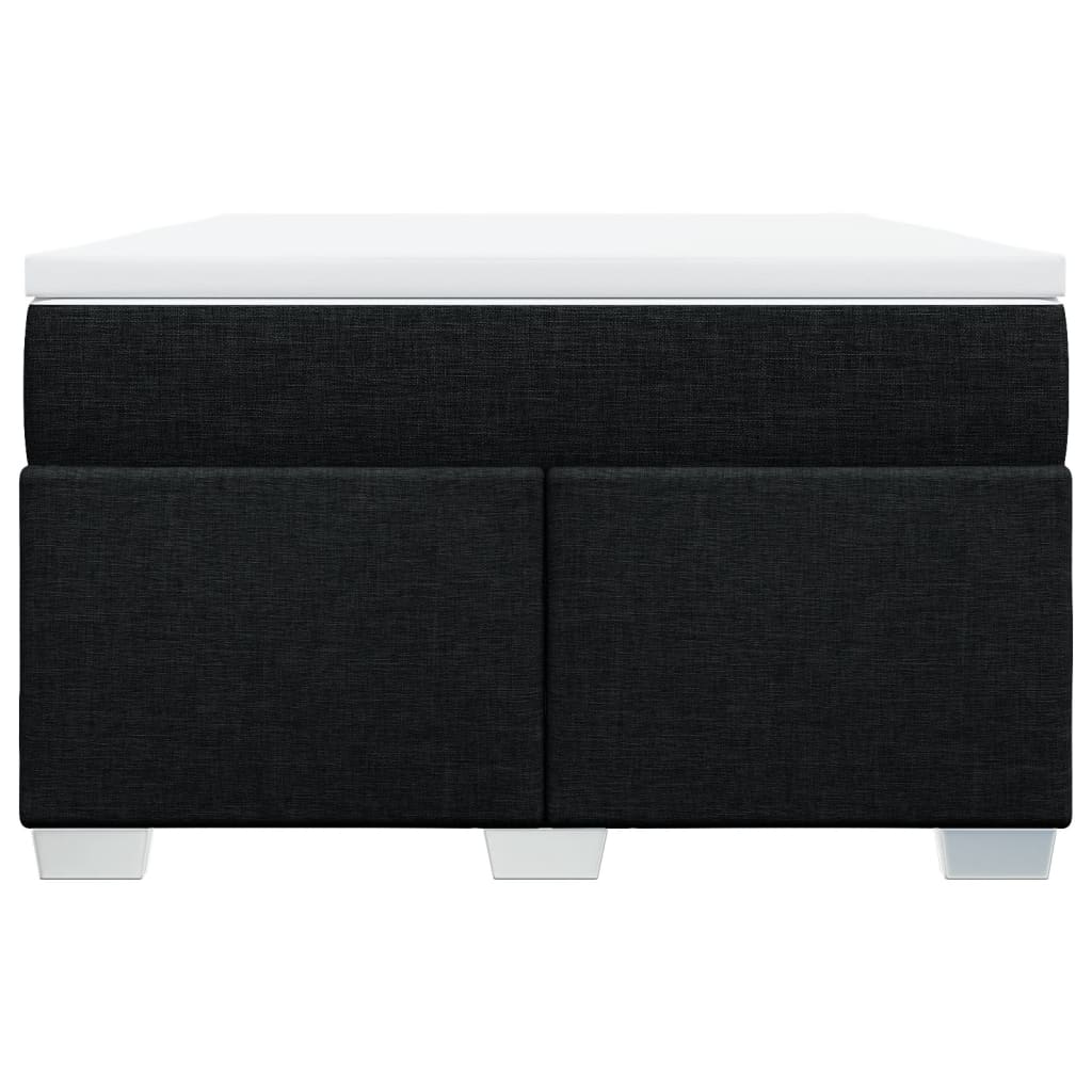 Κρεβάτι Boxspring με Στρώμα Μαύρο 120x190 εκ. Υφασμάτινο - Pakobazaar