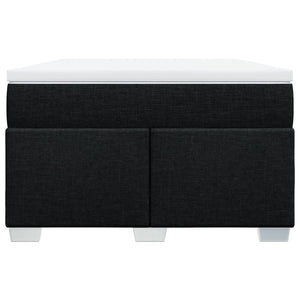 Κρεβάτι Boxspring με Στρώμα Μαύρο 120x190 εκ. Υφασμάτινο - Pakobazaar