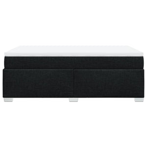 Κρεβάτι Boxspring με Στρώμα Μαύρο 120x190 εκ. Υφασμάτινο - Pakobazaar