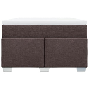 Κρεβάτι Boxspring με Στρώμα Σκούρο Καφέ 120x190 εκ Υφασμάτινο