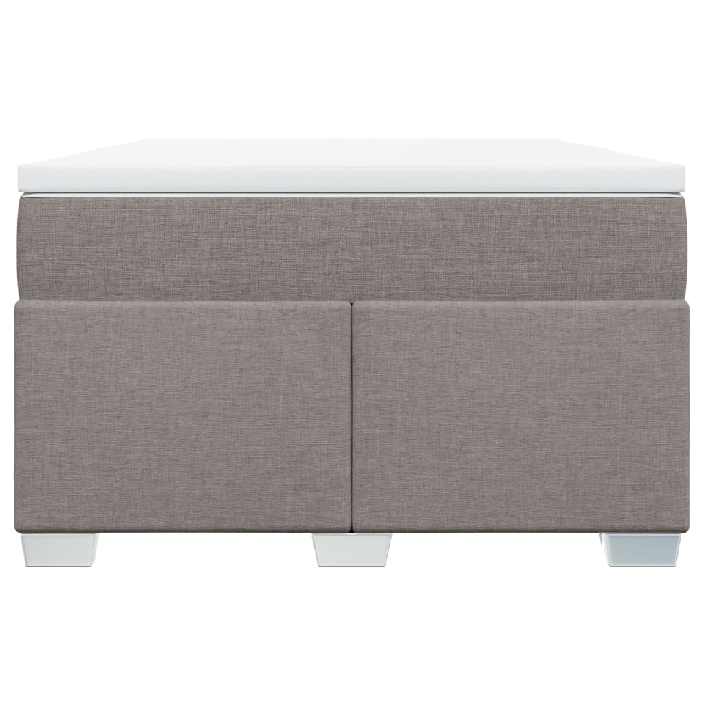 Κρεβάτι Boxspring με Στρώμα Taupe 120x190 εκ. Υφασμάτινο