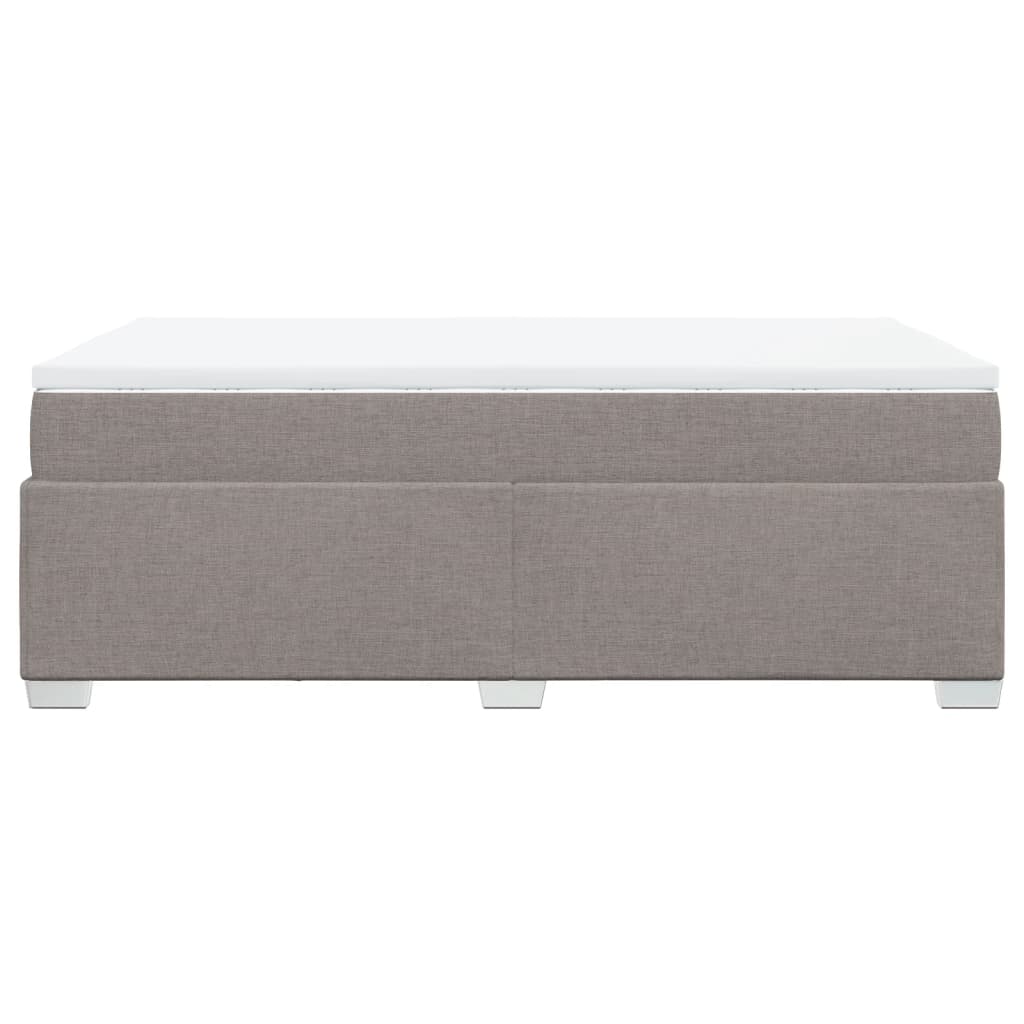 Κρεβάτι Boxspring με Στρώμα Taupe 120x190 εκ. Υφασμάτινο