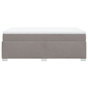 Κρεβάτι Boxspring με Στρώμα Taupe 120x190 εκ. Υφασμάτινο