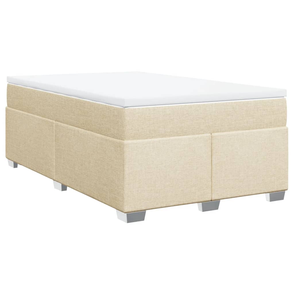 Κρεβάτι Boxspring με Στρώμα Κρεμ 120x190 εκ. Υφασμάτινο