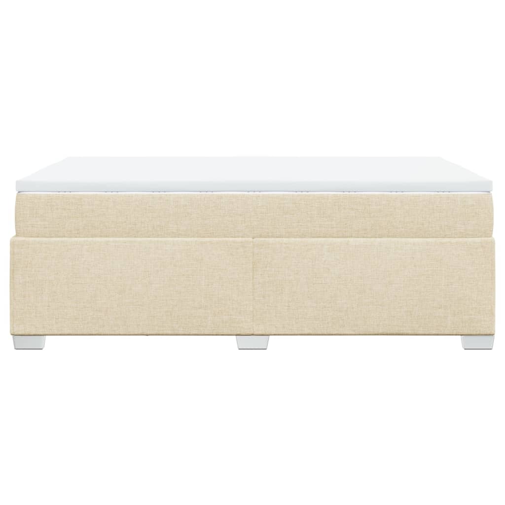 Κρεβάτι Boxspring με Στρώμα Κρεμ 120x190 εκ. Υφασμάτινο