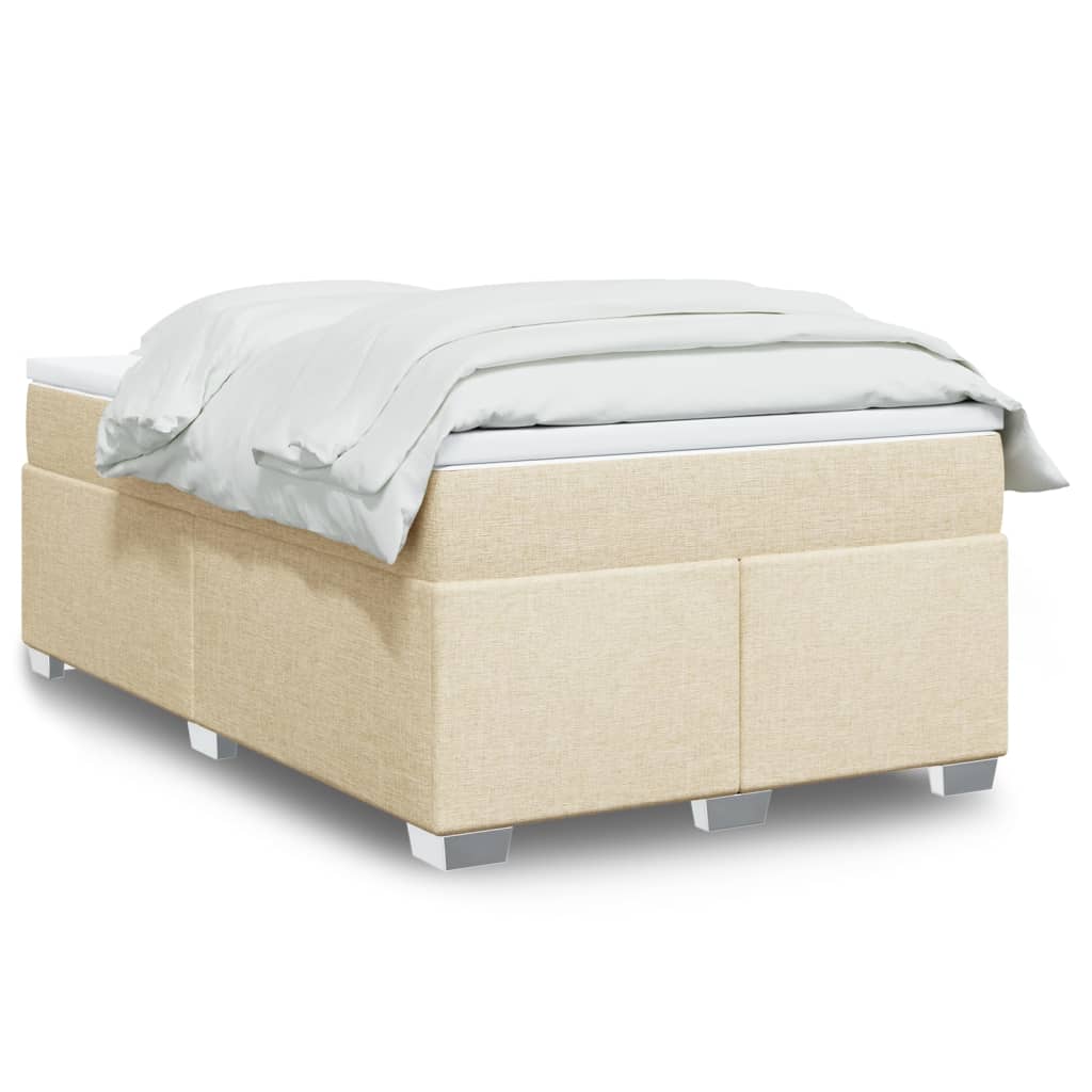Κρεβάτι Boxspring με Στρώμα Κρεμ 120x190 εκ. Υφασμάτινο