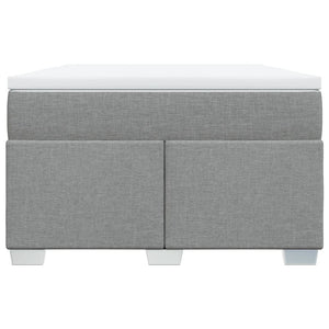 Κρεβάτι Boxspring με Στρώμα Ανοιχτό Γκρι 120x200 εκ. Υφασμάτινο - Pakobazaar