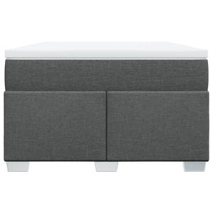 Κρεβάτι Boxspring με Στρώμα Σκούρο Γκρι 120x200 εκ. Υφασμάτινο - Pakobazaar