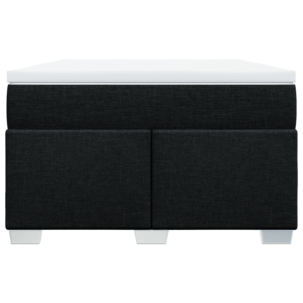Κρεβάτι Boxspring με Στρώμα Μαύρο 120x200 εκ. Υφασμάτινο - Pakobazaar