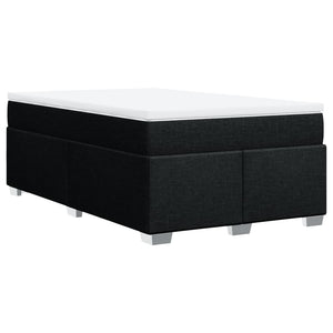 Κρεβάτι Boxspring με Στρώμα Μαύρο 120x200 εκ. Υφασμάτινο - Pakobazaar