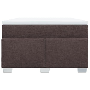 Κρεβάτι Boxspring με Στρώμα Σκούρο Καφέ 120x200 εκ. Υφασμάτινο