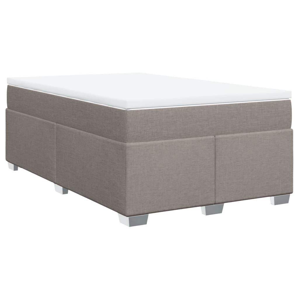 Κρεβάτι Boxspring με Στρώμα Taupe 120x200 εκ. Υφασμάτινο