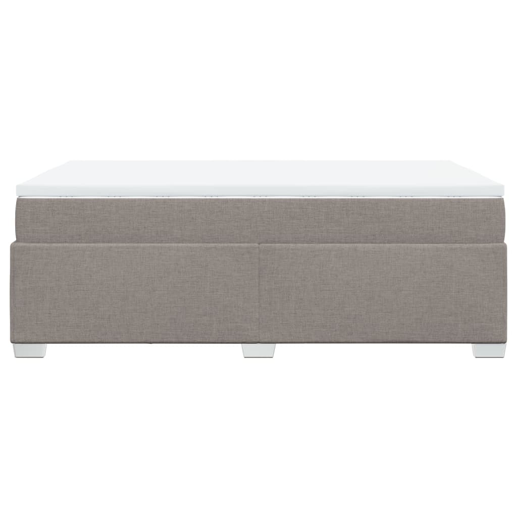 Κρεβάτι Boxspring με Στρώμα Taupe 120x200 εκ. Υφασμάτινο