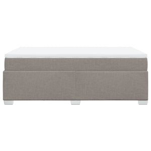 Κρεβάτι Boxspring με Στρώμα Taupe 120x200 εκ. Υφασμάτινο